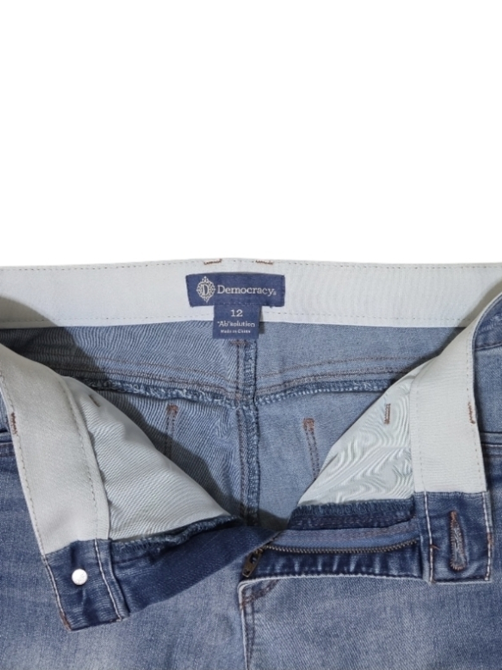 Democracy Medium Blue Denim Jeans with Faded Wash - Picture 7 of 13